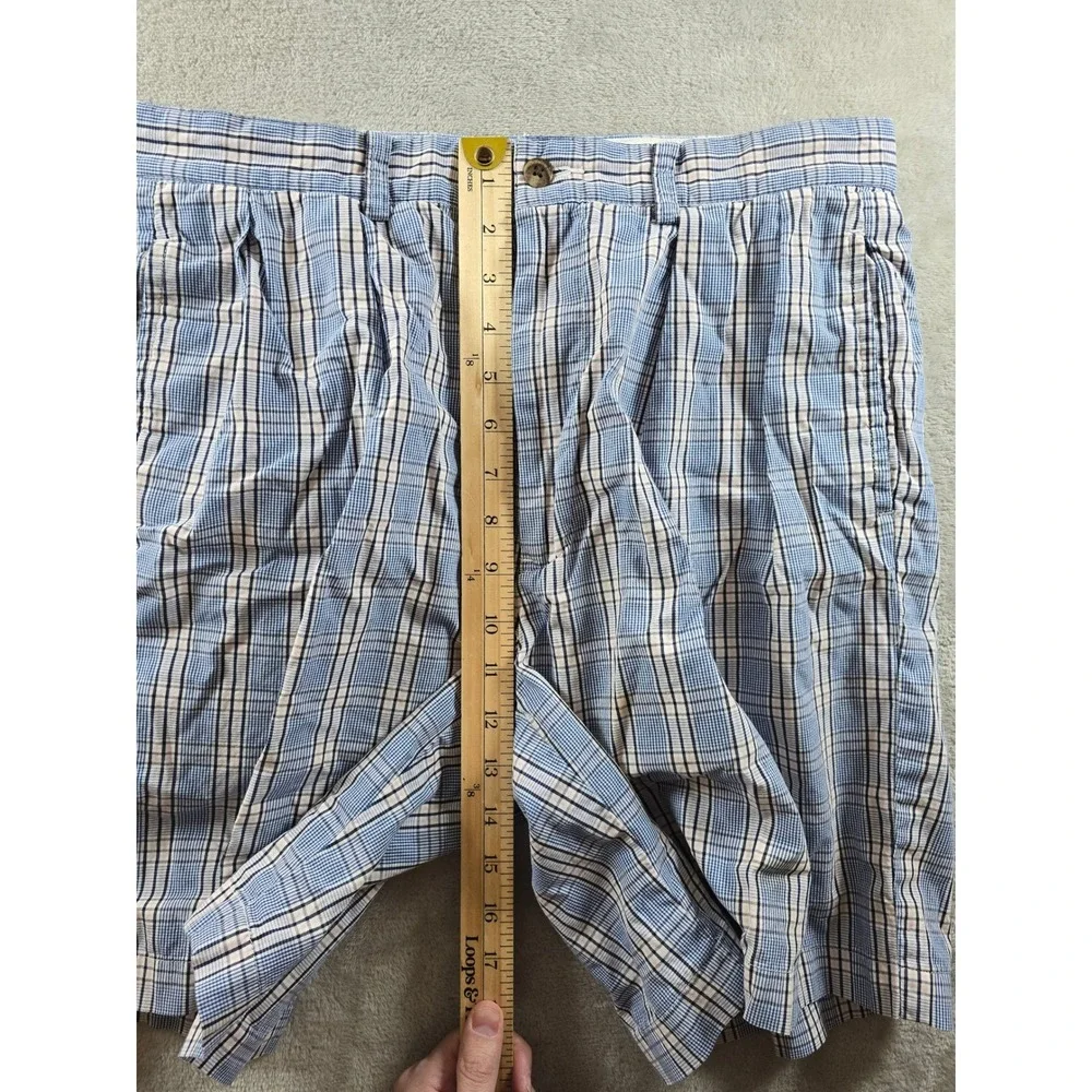Polo Golf Shorts Mens 32 Fit 31 Blue Plaid Pleated Casual Golfing Y2K‎